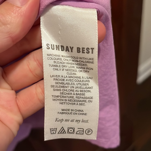 NWOT Sunday Best Saida Dress Babydoll Tie Back Dress Size Medium Pink - Picture 8 of 11